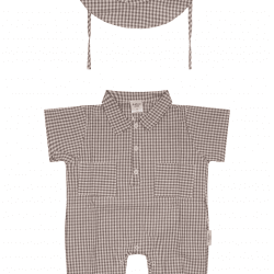 Grey Checkered Romper